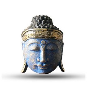 Dekorációs Buddha Fej - 25cm - Kék