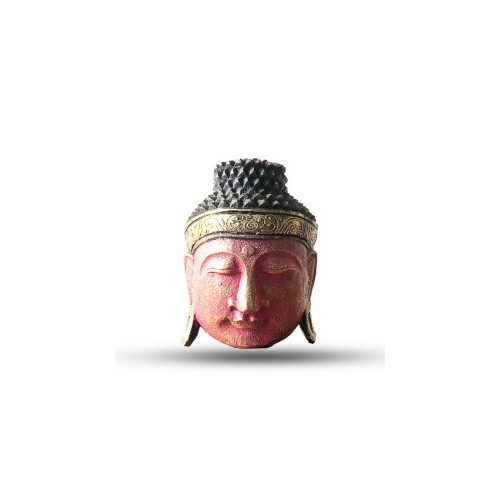 Dekorációs Buddha Fej - 25cm - Piros
