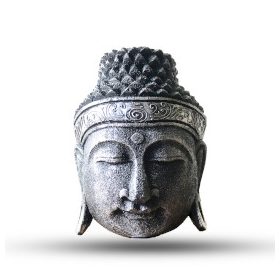 Dekorációs Buddha Fej - 25cm - Ezüst