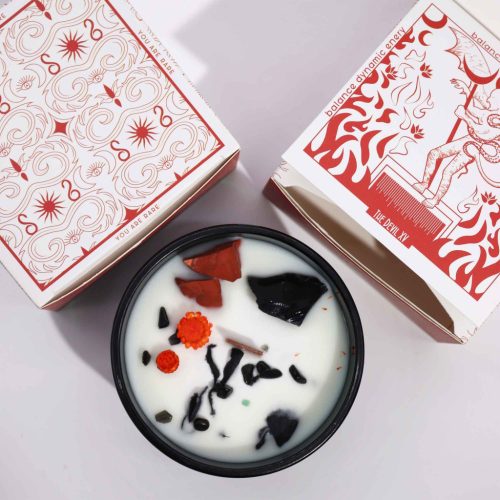 Hop Hare Kristály Gyertya Virágokkal - Ördög