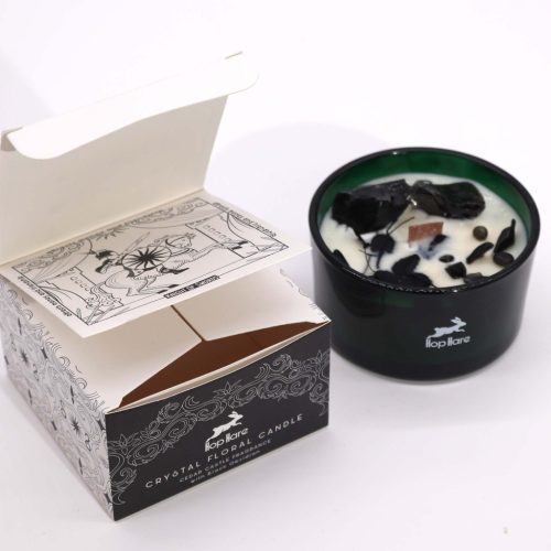 Hop Hare Kristály Gyertya Virágokkal - Kardok