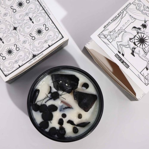 Hop Hare Kristály Gyertya Virágokkal - Kardok