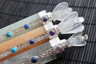 Chakra Pálca Angyallal - Arany Kristály