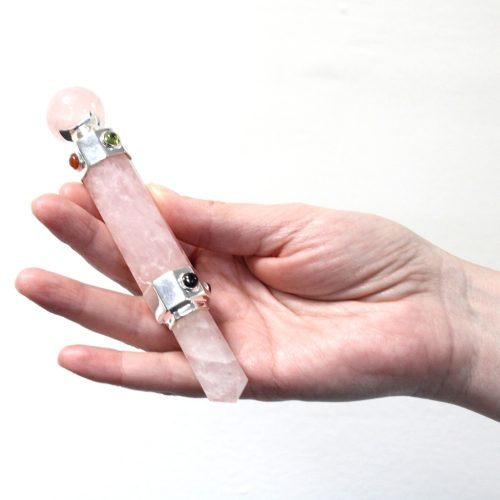 Hexagonális Pálca - 12cm - Rózsakvarc