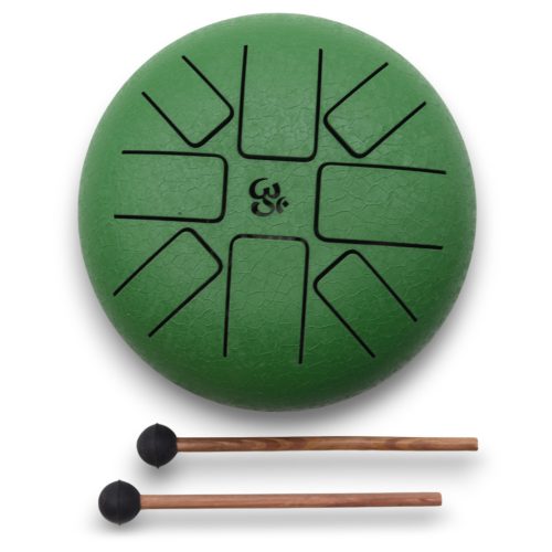 Acél Nyelv Dob - Zöld Om - 16cm