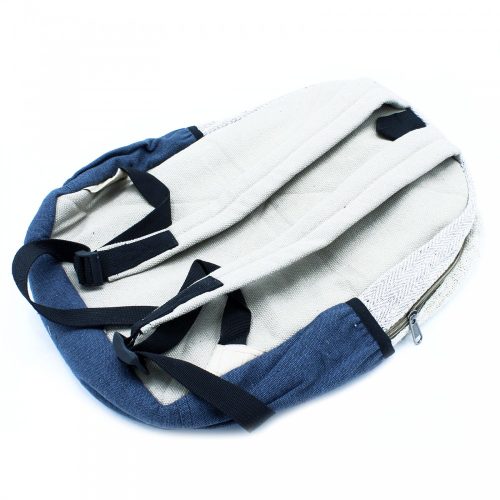 Kicsi Kendervászon Hátizsák - Zsebes-Fűzött Zsinórral