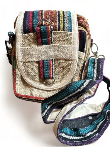 Crossbody Táska - Kendervászon-Színes