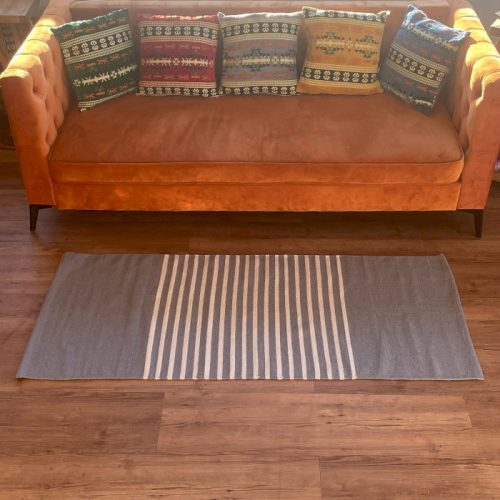 Indiai Pamut Szőnyeg - 70x170cm - Szürke
