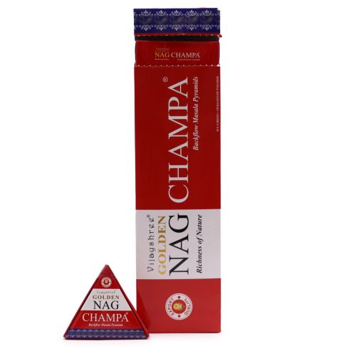 42g Jumbo Golden Nag - Champa Visszaáramló Backflow Füstölőkúpok