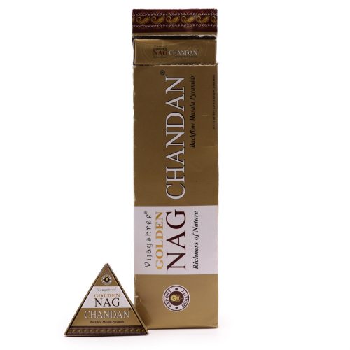 42g Jumbo Golden Nag - Chandan Visszaáramló Backflow Füstölőkúpok