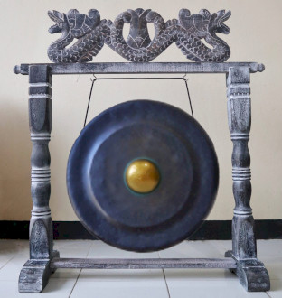 Közepes Gong Állványon - 35cm - Fekete