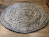 Kerek Juta és Újrahasznosított Farmer Szőnyeg - 150 cm