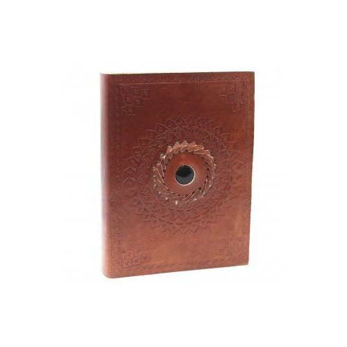 Bőr Kötésű Notesz Fekete Ónix 17x12 cm