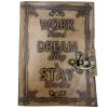 Bőrkötésű Napló -  Work & Dream Big (17.5x12.5x3cm)