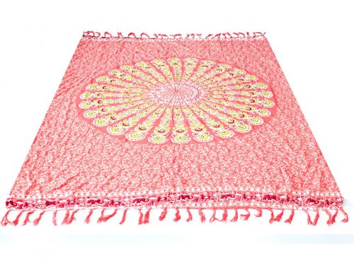 Rózsaszín és Zöld Mandala Szarong