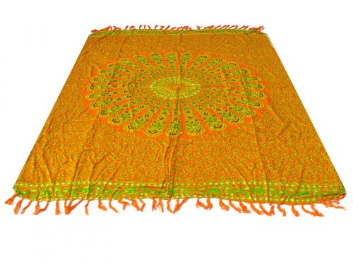 Narancsszínű és Zöld Citrom Mandala Szarong