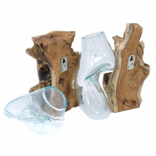 Olvasztott Üveg Fa Alátéten - Akasztható Tál