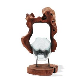 Olvasztott Üveg Fa Alátéten - Váza Állványon