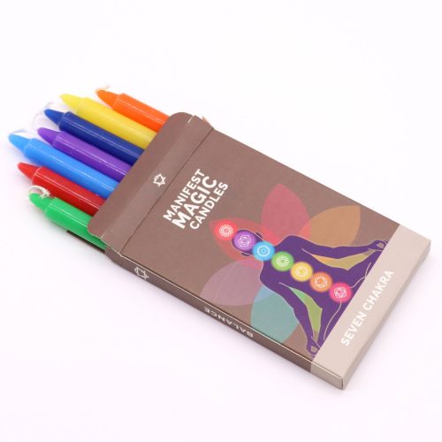 Hét Chakra Manifesztációs Gyertyák (7 darab)