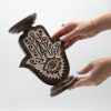 Mangófa Gyertyatartó - Hamsa - Nagy 25x18cm