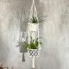 Makramé Függő Virágtartó - Kettős
