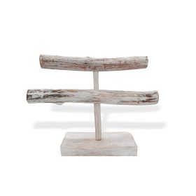 Kettős Ékszerállvány - Fehér Súrolt