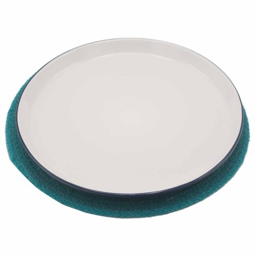 Natúr Tányéralátét - Juta és Vászon 30cm - Kékeszöld