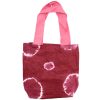 Natúr Festett Pamutvászon Táska (8oz) - 38x42x12cm - Bordó Körök