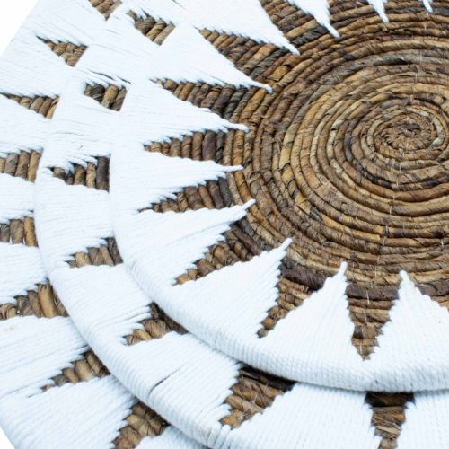 Tengerifű Kosár Dekorációs Szett - Krémszínű