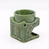 Négyzetes Buddha Aromalámpa - Sötét Jade