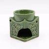 Négyzetes Buddha Aromalámpa - Sötét Jade