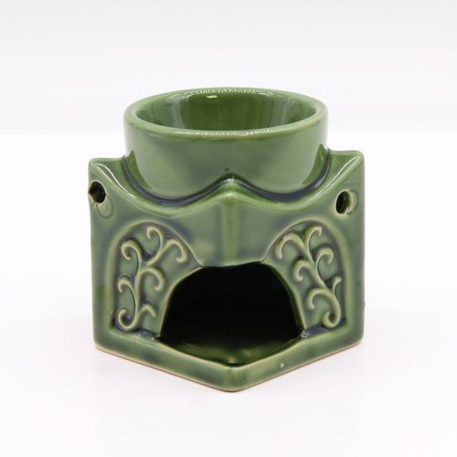 Négyzetes Buddha Aromalámpa - Sötét Jade