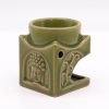 Négyzetes Buddha Aromalámpa - Világos Jade