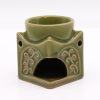 Négyzetes Buddha Aromalámpa - Világos Jade