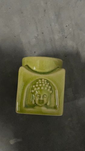Négyzetes Buddha Aromalámpa - Világos Jade
