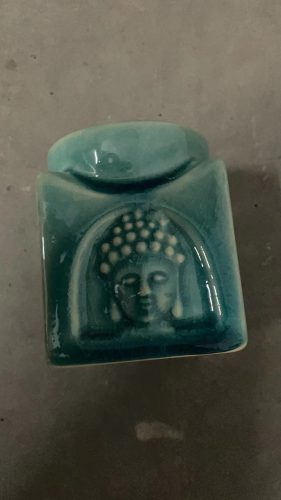 Négyzetes Buddha Aromalámpa - Türkiz