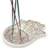Fényesített Alumínium  Nagy Hamsa Füstölő Állvány18x13cm
