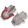 Kicsi Piros és Zöld Hamsa Füstölő Állvány 13x5.5cm