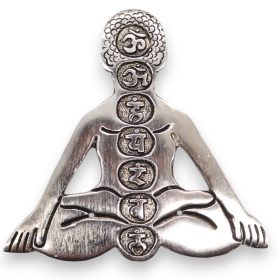   Fényesített Alumínium 7 Chakra Yoga Füstölő Állvány 12x12cm