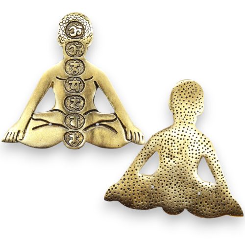 Arany Alumínium 7 Chakra Yoga Füstölő Állvány 12x12cm