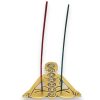 Arany Alumínium 7 Chakra Yoga Füstölő Állvány 12x12cm