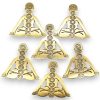 Arany Alumínium 7 Chakra Yoga Füstölő Állvány 12x12cm