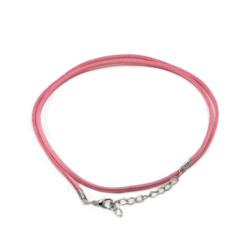 20 db Művelúr Ékszer Zsinór -  2.5mm x 55cm - Rózsaszín