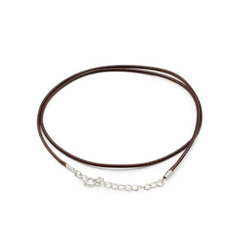 20 db Viaszos Ékszer Zsinór -  2mm x 55cm - Sötétbarna