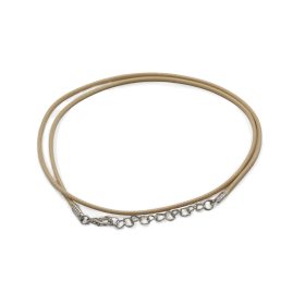 20 db Viaszos Ékszer Zsinór -  2mm x 55cm - Bézs