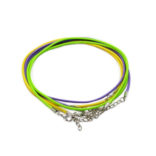 20 db Viaszos Ékszer Zsinór -  2mm x 55cm - Vegyes (10 szín)