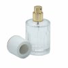 Fehér - 30ml Kerek Bordás Üveg, Szórófej és Kupak