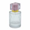 Rózsaszínű - 50ml Kerek Bordás Üveg, Szórófej és Kupak