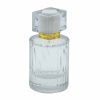 Fehér - 50ml Kerek Bordás Üveg, Szórófej és Kupak