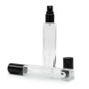 10ml Négyzetes Magas Üveg, Szórófej és  Fekete Kupak